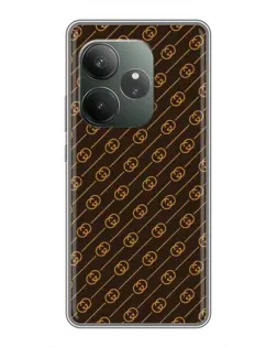 Чохол для Realme GT 6 з картинкою «Gucci — золоті діагоналі»
