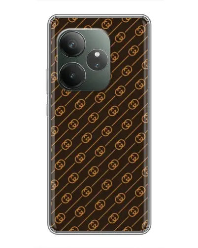 Чохол для Realme GT 6 з картинкою «Gucci — золоті діагоналі»