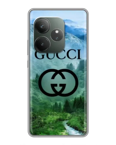 Чохол для Realme GT 6 з картинкою «Gucci — гірський пейзаж»