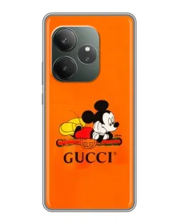 Чохол для Realme GT 6 з картинкою «Міккі Маус Gucci — помаранч»