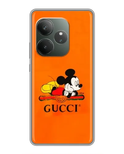 Чохол для Realme GT 6 з картинкою «Міккі Маус Gucci — помаранч»
