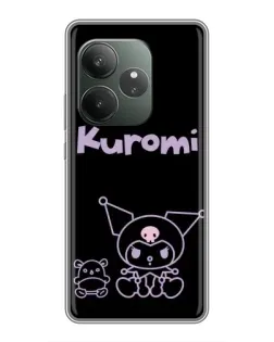 Чохол для Realme GT 6 з картинкою «Kuromi — чорний мінімалізм» Чохол для Realme GT 6 з картинкою «Kuromi — чорний мінімалізм»