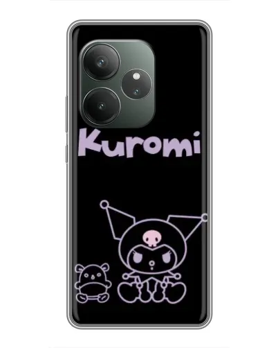 Чохол для Realme GT 6 з картинкою «Kuromi — чорний мінімалізм»