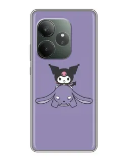 Чохол для Realme GT 6 з картинкою «Kuromi на ліловому фоні»