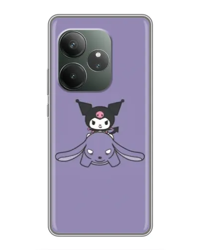 Чохол для Realme GT 6 з картинкою «Kuromi на ліловому фоні»