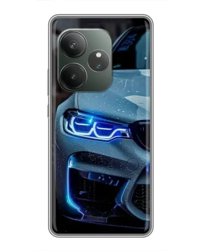 Чохол для Realme GT 6 з картинкою «Погляд BMW з синіми фарами»