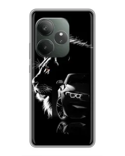 Чохол для Realme GT 6 з картинкою «BMW та лев»