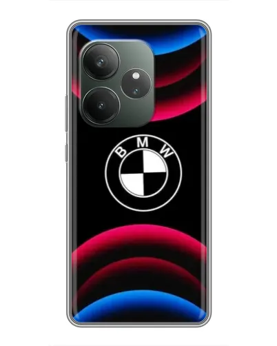 Чохол для Realme GT 6 з картинкою «Логотип BMW та неонові дуги»