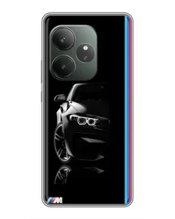 Чохол для Realme GT 6 з картинкою «Силует BMW в темряві»