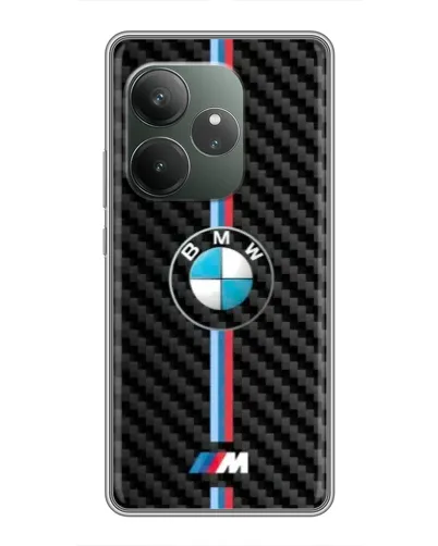 Чохол для Realme GT 6 з картинкою «Емблема BMW та карбон»