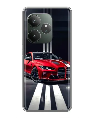 Чохол для Realme GT 6 з картинкою «Червона BMW на дорозі»