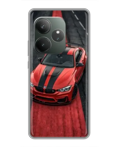 Чохол для Realme GT 6 з картинкою «BMW на червоній доріжці»