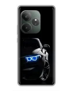 Чехол для Realme GT 6 с картинкой «BMW — ночной взгляд» Чехол для Realme GT 6 с картинкой «BMW — ночной взгляд»