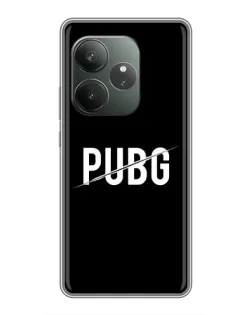 Чохол для Realme GT 6 з картинкою «PUBG — білий логотип»