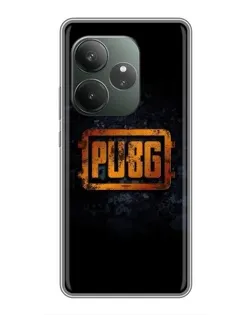Чохол для Realme GT 6 з картинкою «PUBG — золотий логотип»
