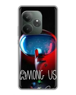 Чехол для Realme GT 6 с картинкой «Красный импостер — макро» Чехол для Realme GT 6 с картинкой «Красный импостер — макро»