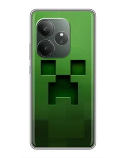 Чехол для Realme GT 6 с картинкой «Крипер микро-дизайн»