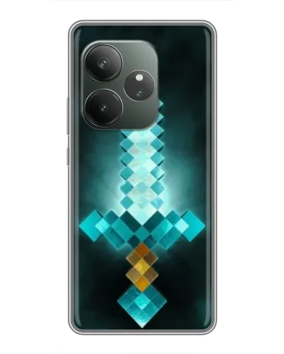 Чехол для Realme GT 6 с картинкой «Алмазный меч неон» Чехол для Realme GT 6 с картинкой «Алмазный меч неон»