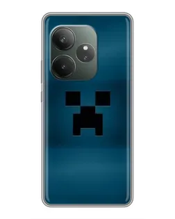 Чехол для Realme GT 6 с картинкой «Крипер текстура»