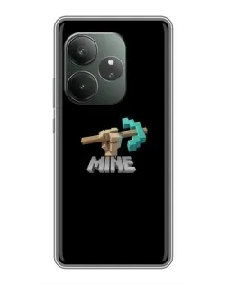 Чехол для Realme GT 6 с картинкой «Алмазная кирка»