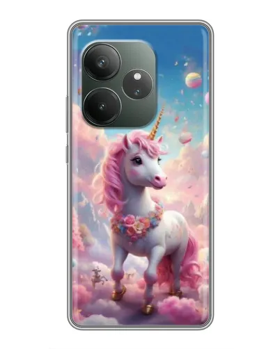 Чохол для Realme GT 6 з картинкою «Єдиноріг серед хмар»