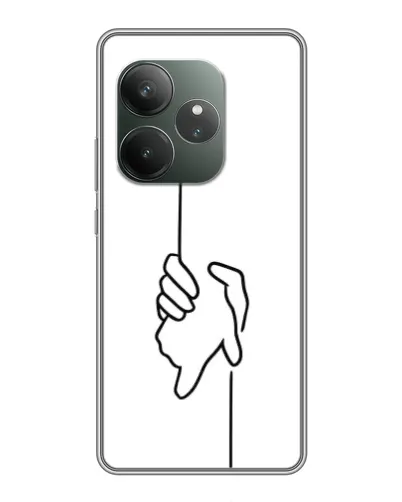 Чехол для Realme GT 6 с картинкой «Рука держит»