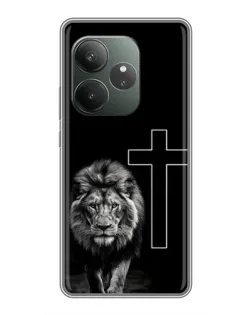 Чехол для Realme GT 6 с картинкой «Лев и Крест» Чехол для Realme GT 6 с картинкой «Лев и Крест»