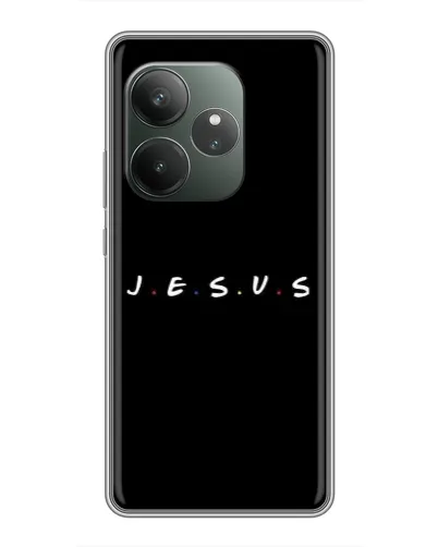 Чехол для Realme GT 6 с картинкой «Точки веры J.E.S.U.S.»