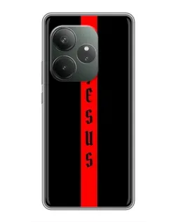 Чехол для Realme GT 6 с картинкой «Красная линия веры»
