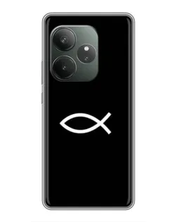 Чохол для Realme GT 6 з картинкою «Символ риби Jesus»