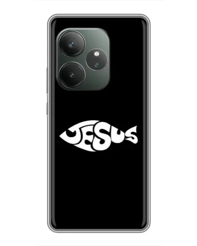 Чехол для Realme GT 6 с картинкой «Рыба Jesus» Чехол для Realme GT 6 с картинкой «Рыба Jesus»