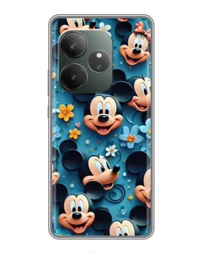 Чохол для Realme GT 6 з картинкою «Паттерн Міккі та Мінні»