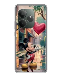 Чохол для Realme GT 6 з картинкою «Міккі та кулька-серце»