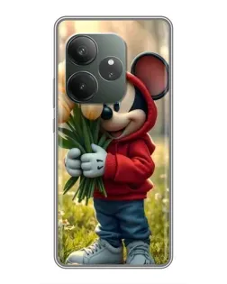 Чохол для Realme GT 6 з картинкою «Міккі з тюльпанами»