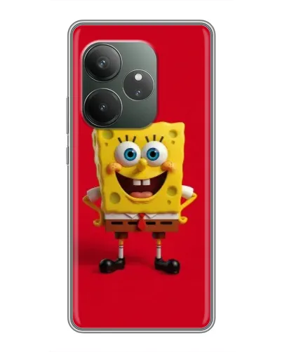 Чохол для Realme GT 6 з картинкою «Спанч Боб на червоному» Чохол для Realme GT 6 з картинкою «Спанч Боб на червоному»