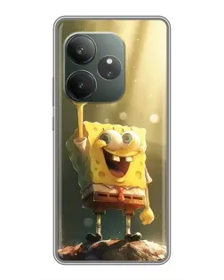 Чохол для Realme GT 6 з картинкою «Сяючий Спанч Боб»