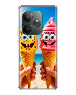 Чохол для Realme GT 6 з картинкою «Спанч Боб морозиво»