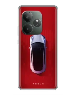 Чехол для Realme GT 6 с картинкой «Tesla Top View» Чехол для Realme GT 6 с картинкой «Tesla Top View»