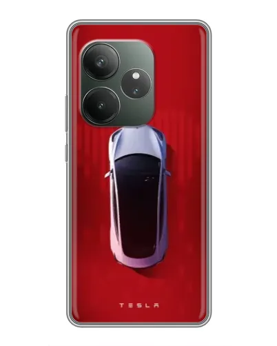 Чохол для Realme GT 6 з картинкою «Tesla Top View»