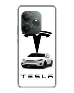 Чохол для Realme GT 6 з картинкою «Tesla White Style»