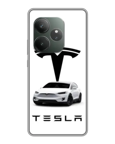 Чохол для Realme GT 6 з картинкою «Tesla White Style»