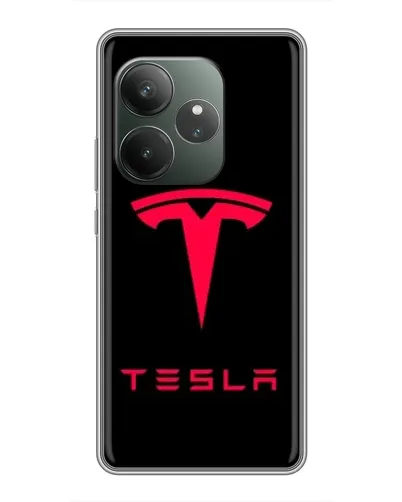 Чохол для Realme GT 6 з картинкою «Tesla Red Logo»