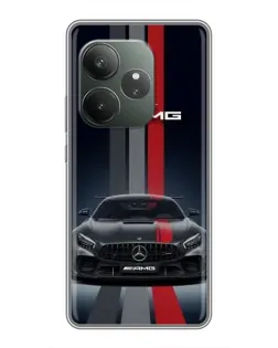 Чехол для Realme GT 6 с картинкой «Mercedes — белый карбон» Чехол для Realme GT 6 с картинкой «Mercedes — белый карбон»