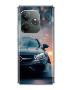 Чехол для Realme GT 6 с картинкой «Mercedes — ночной город» Чехол для Realme GT 6 с картинкой «Mercedes — ночной город»