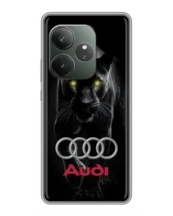 Чохол для Realme GT 6 з картинкою «Пантера та Audi»