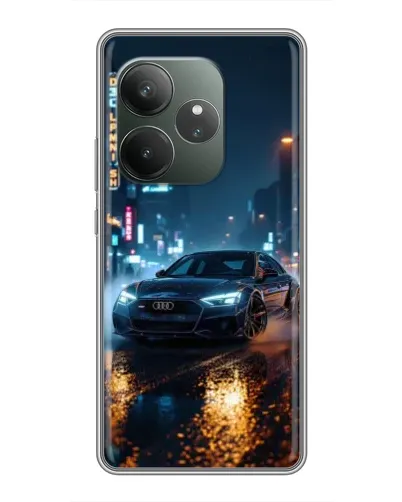 Чохол для Realme GT 6 з картинкою «Нічне місто та Audi»