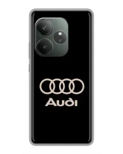 Чохол для Realme GT 6 з картинкою «Audi — золотий логотип»