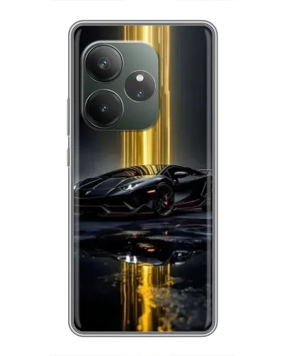 Чехол для Realme GT 6 с картинкой «Ночной Lamborghini драйв»