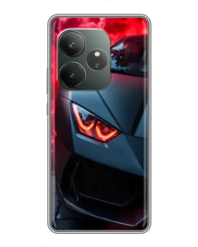 Чехол для Realme GT 6 с картинкой «Lamborghini красное сияние»