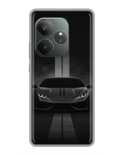 Чехол для Realme GT 6 с картинкой «Lamborghini симметрия дорог»